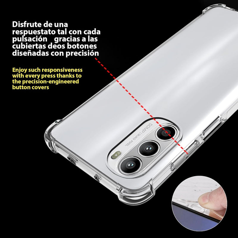 Cargue la imagen en el visor de la galería, Motorola Moto G82 5G / Moto G52 - AirPillow Cushion Transparent Soft Clear TPU Four Corners Protective Case - Polar Tech Australia