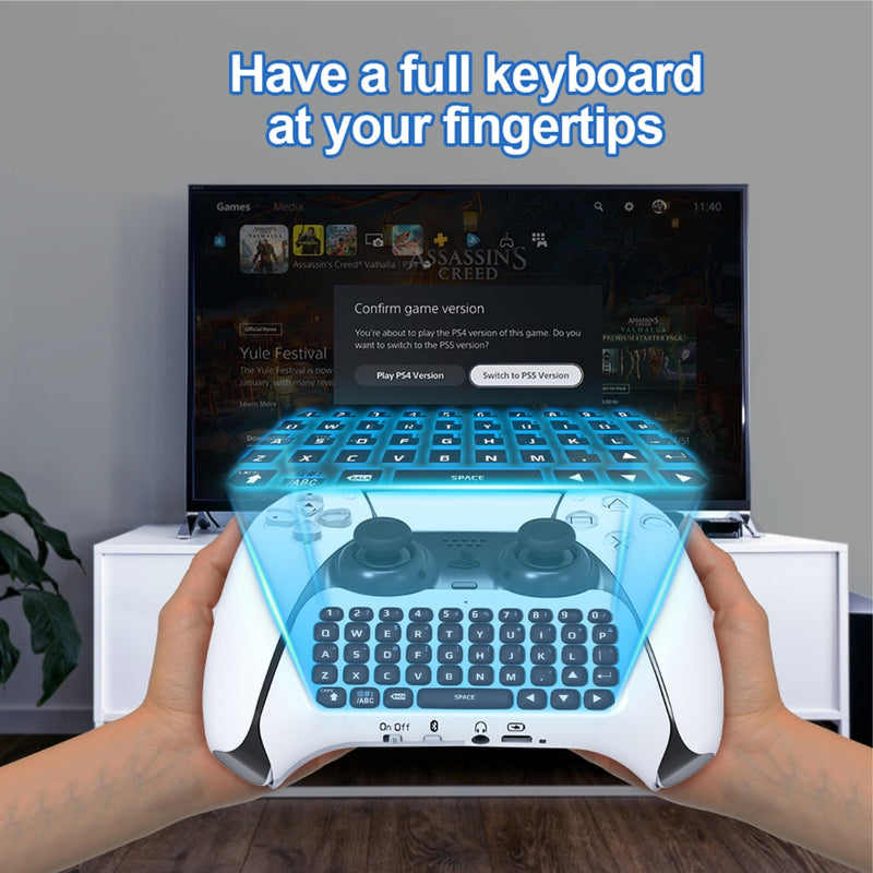 Load image into Gallery viewer, PS5 Keyboard 2.4G Wireless Chatpad for PS5 Controller (Controller not Included)