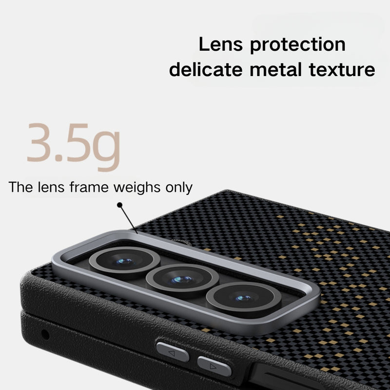 Chargez l'image dans la visionneuse de la galerie, Samsung Galaxy Z Fold 5 (SM-F946) - Carbon Fiber Series 6D Micro Relief MagSafe Phone Case - Polar Tech Australia