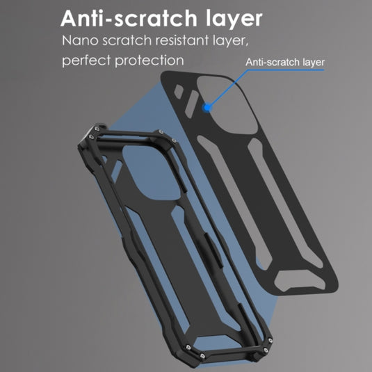 Apple iPhone 12 Pro Max - Shockproof Armor Hollow Metal Phone Case - Polar Tech Australia
