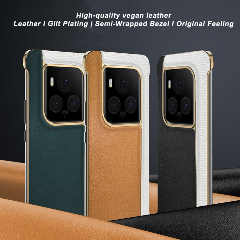 Load image into Gallery viewer, Honor Magic6 Ultimate (BVL-AN20) - Litchi Grain Leather Plating Frameless Protective Case - Polar Tech Australia