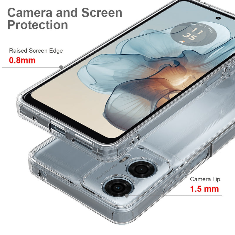 Load image into Gallery viewer, Motorola Moto Edge 60 Fusion - Transparent TPU + Acrylic Anti-Drop Phone Case - Polar Tech Australia