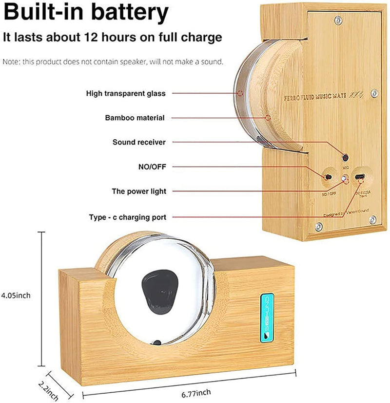 Load image into Gallery viewer, Dancing Ferrofluid Music Rhythm Lamp,Ferrofluid Speaker Music Mate,Ferrofluid Display Lamp,Magnet Liquid Toy,Desktop Decor,Teenager Gifts