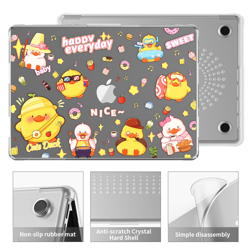 Load image into Gallery viewer, MacBook Air 13.6" 2025 (A3240) M4 - Cute Cartoon Transparent Shockproof & Slim Case - Polar Tech Australia