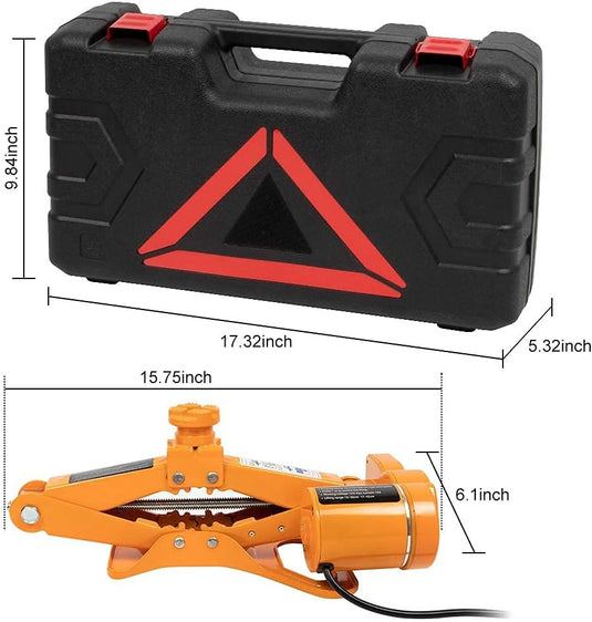 3 Ton Electric Car Jack 12V Scissor Jack for Sedan and SUV, Portable & Waterproof, LED Light, Safety Features - Polar Tech Australia