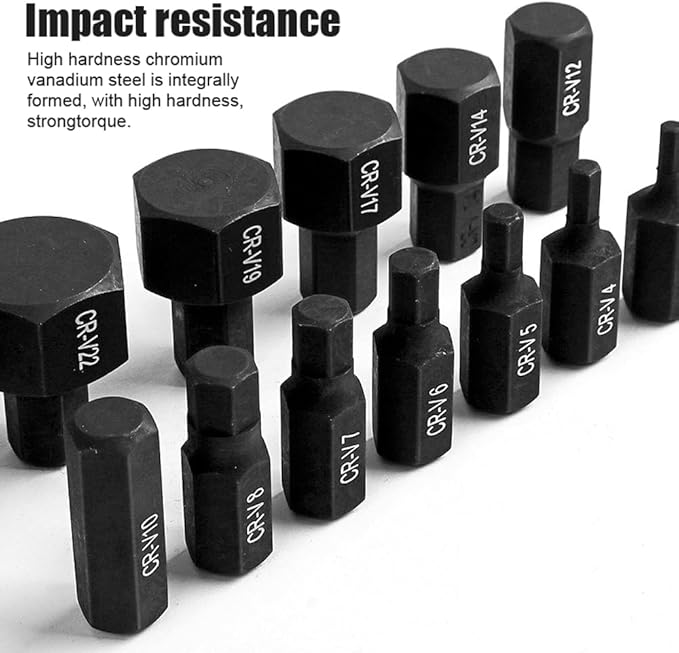 Chargez l'image dans la visionneuse de la galerie, Hi-Spec 14 in 1 Multiple Size CR-V Steel Hex Bit Socket With Storage Case - Polar Tech Australia