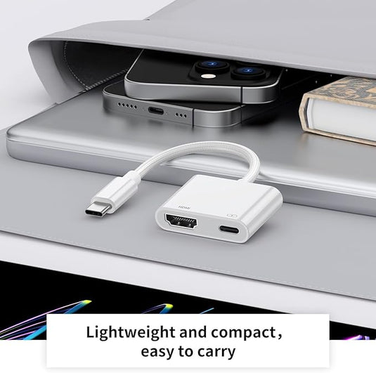 Type C / USB C to HDMI (4K@30Hz) & PD 100W Splitter Adapter - Polar Tech Australia