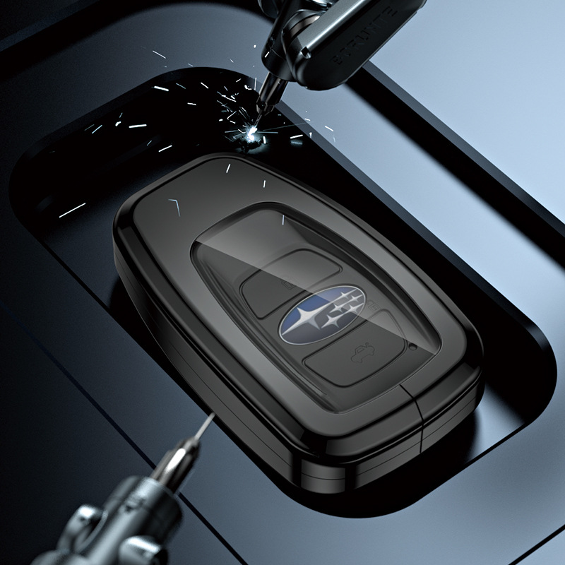 Load image into Gallery viewer, Subaru Alloy + TPU Film Protection Car Key Fob Case Cover For Outback, Forester, Impreza, WRX, XV, Crosstrek, Legacy - Polar Tech Australia