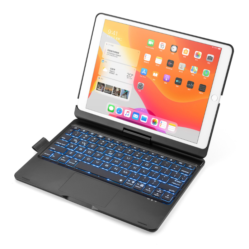 Cargue la imagen en el visor de la galería, 360 Degree Rotating Wireless Touchpad Keyboard Cover Case for iPad 10“/11” 10/11th Gen 2022/2025 - KIBO