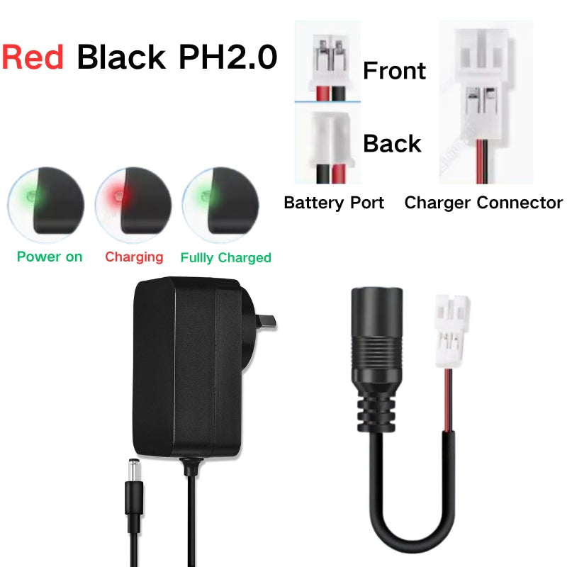 Cargue la imagen en el visor de la galería, Universal 7.4V PH2.0 Battery 18650 - Wall Charger Adpater - Polar Tech Australia