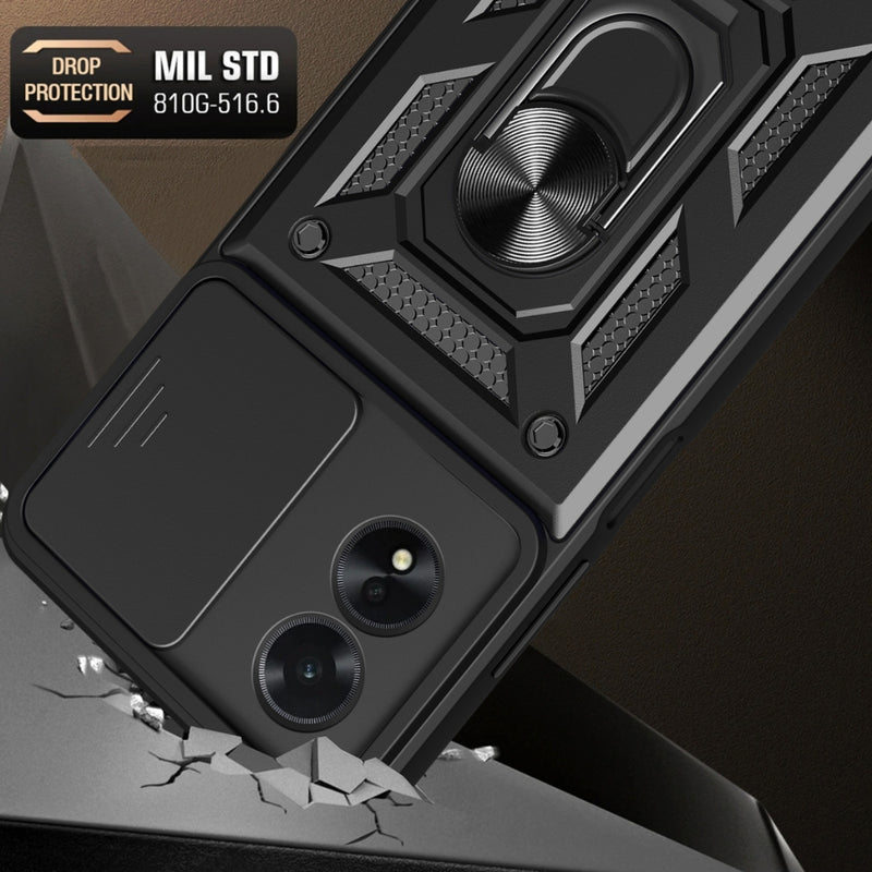 Load image into Gallery viewer, OPPO A98 5G (CPH2529) - Shockproof Armour Heavy Duty Phone Case with Ring Holder & Camera Protection - Polar Tech Australia