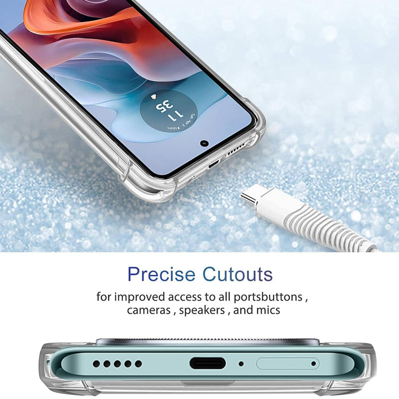 Cargue la imagen en el visor de la galería, Motorola Moto G45 - AirPillow Cushion Transparent Soft Clear TPU Four Corners Protective Case - Polar Tech Australia