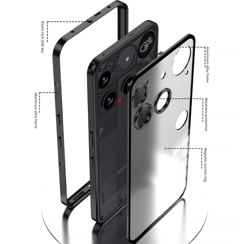 Cargue la imagen en el visor de la galería, Nothing Phone (3) - Snap Buckle Metal Frame Frosted Phone Case - Polar Tech Australia