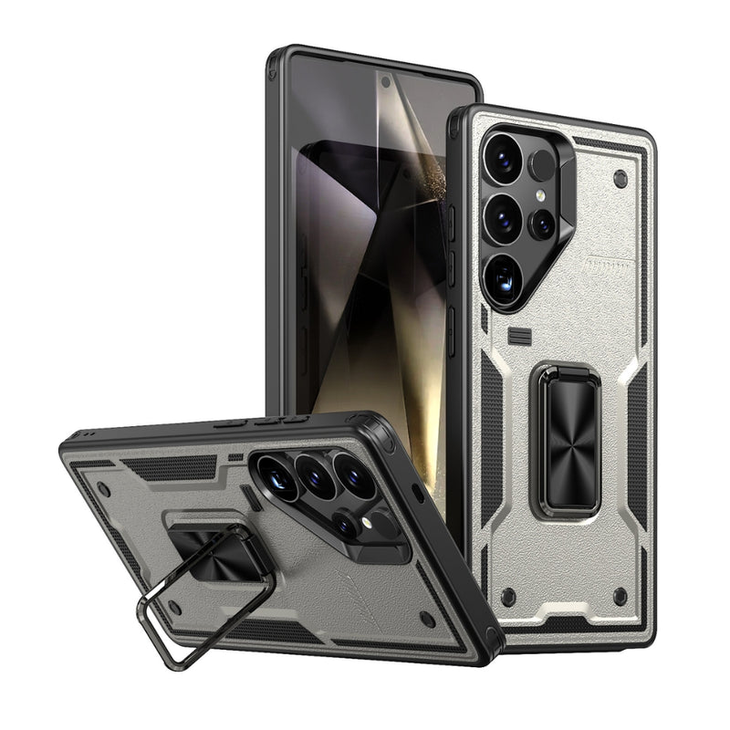 Cargue la imagen en el visor de la galería, Samsung Galaxy S21 5G (SM-G991) - TPU+PC 2-in-1 Material Shockproof Protective Case with Metal Rotating Stand - Polar Tech Australia