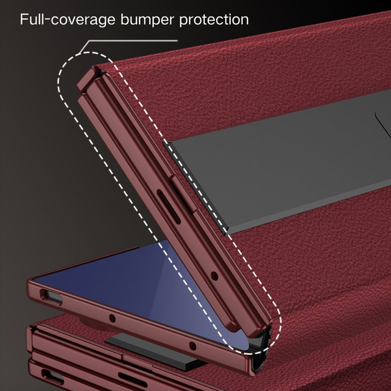 Chargez l'image dans la visionneuse de la galerie, Samsung Galaxy Z TriFold - Business Flip Leather Cover with Integrated Screen Protector and Stand