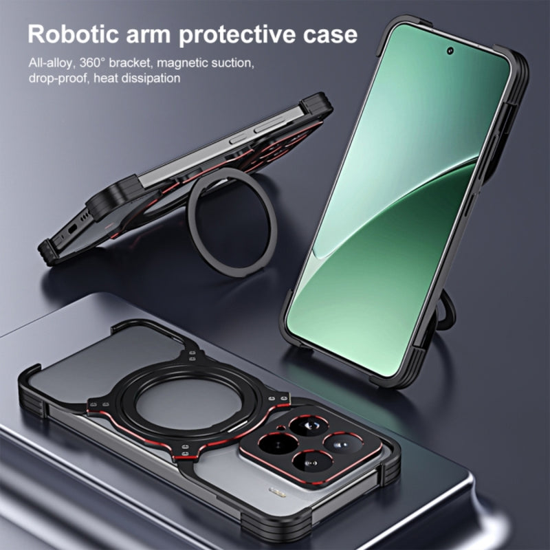 Load image into Gallery viewer, Xiaomi Mi 15 Pro - Mechanical Arm Borderless MagSafe Holder Metal Phone Case - Polar Tech Australia