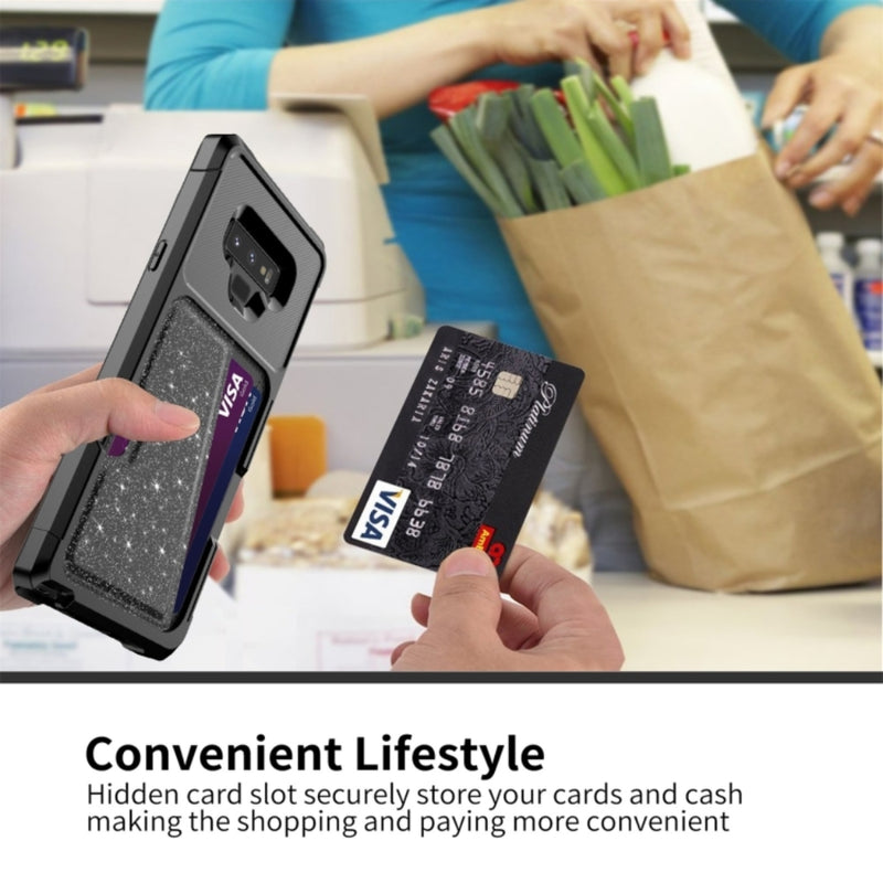 Load image into Gallery viewer, Samsung Galaxy Note 9 (SM-N960) - Glitter Magnetic Card Bag Phone Case - Polar Tech Australia