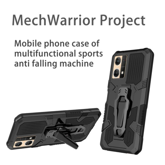 OPPO Reno7 4G (CPH2363) - Heavy Duty Dual Layer Armor Defender Silicone Kickstand Case - Polar Tech Australia