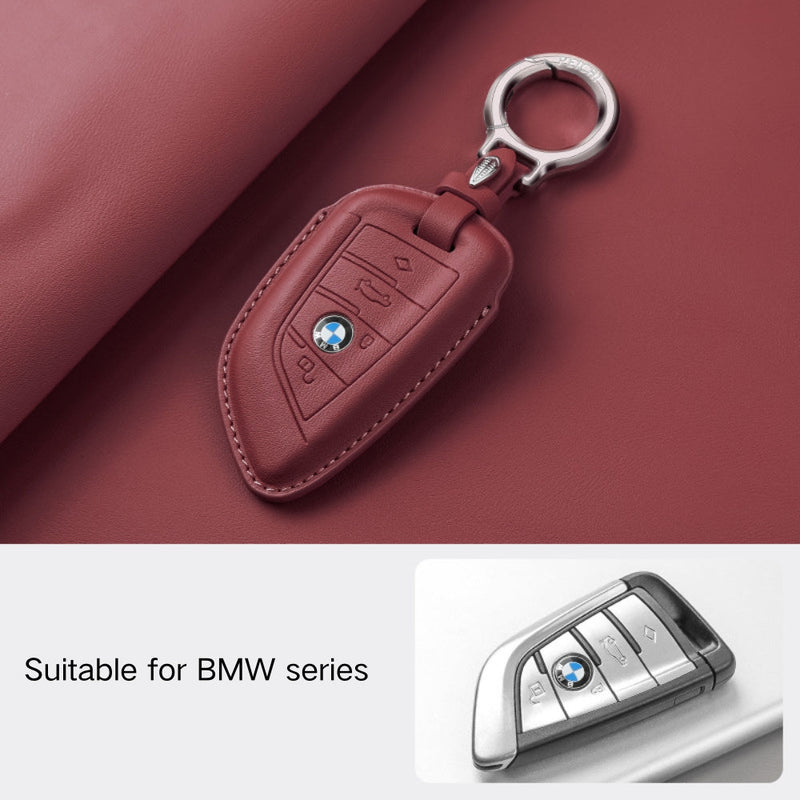 Load image into Gallery viewer, BMW Leather Car Key Fob Case Cover For 1, 2, 3, 5, 7 Series, X1, X3, X5, X6, X7, ix1, ix40, ix50, i8 - Polar Tech Australia