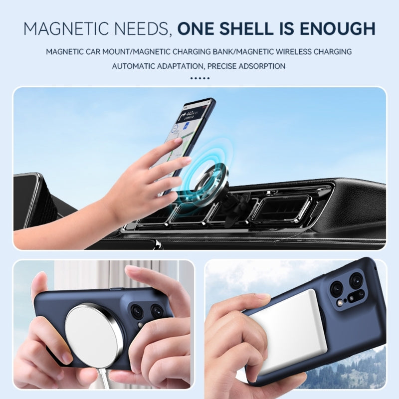 Cargue la imagen en el visor de la galería, OPPO Find X5/Pro - Magsafe Hidden Fold Holder Full Coverage Shockproof Phone Case - Polar Tech Australia