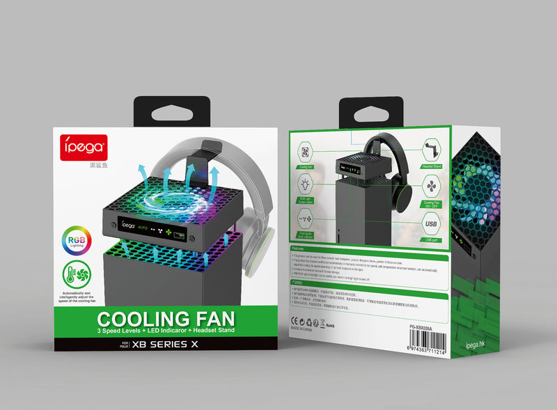 Chargez l'image dans la visionneuse de la galerie, Xbox Series X Upper Top Cooling Fan With RGB Lighting & Headphone Hook Stand - Polar Tech Australia