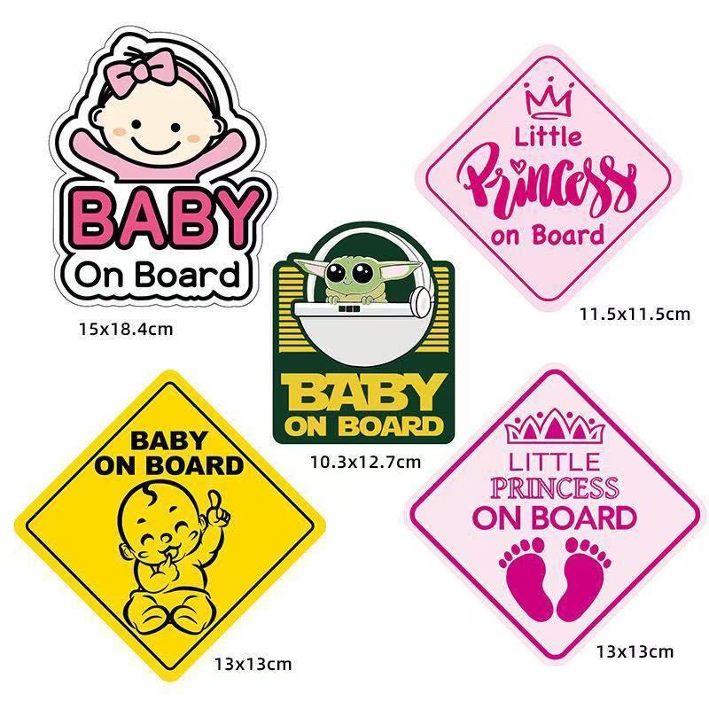 Cargue la imagen en el visor de la galería, Universal Stylish Baby On Board Car Sticker Safety Sign For Reflective & Weatherproof Safety Sticker - i-Station Mobile Phone & Electronic Device Repair and Accessories