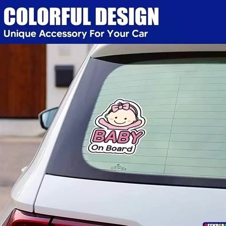 Cargue la imagen en el visor de la galería, Universal Stylish Baby On Board Car Sticker Safety Sign For Reflective & Weatherproof Safety Sticker - i-Station Mobile Phone & Electronic Device Repair and Accessories