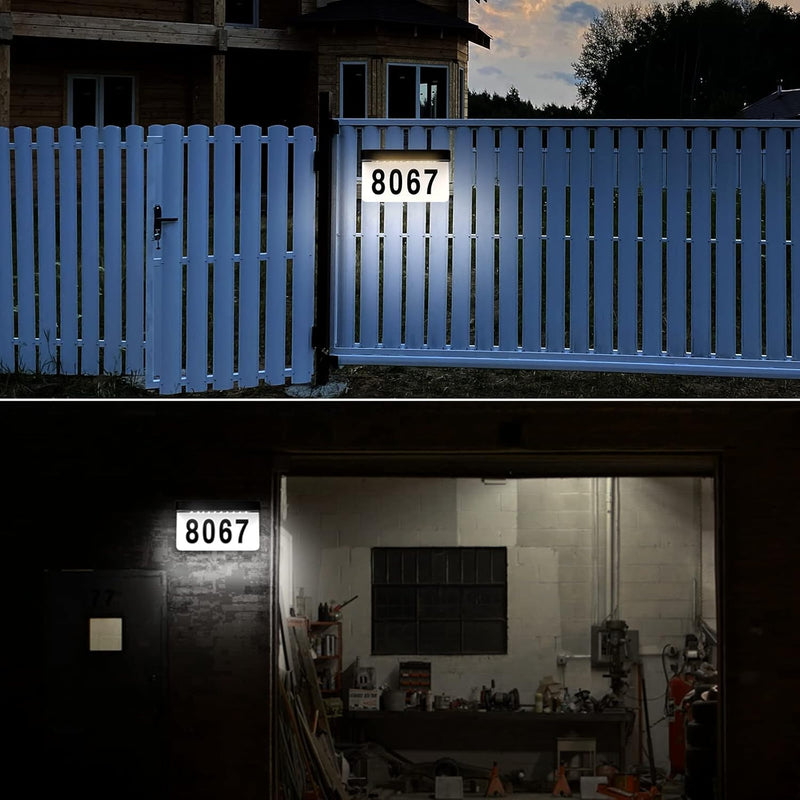 Cargue la imagen en el visor de la galería, Solar Charge & Battery Powered Address Sign LED Illuminated House Numbers Address LED Sign - Polar Tech Australia