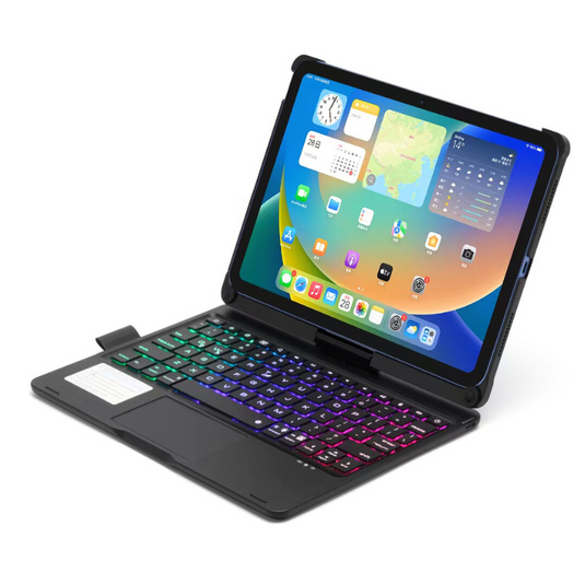 Apple iPad Pro 13-inch 7th Gen (2024) 360° Rotating Wireless Touchpad Keyboard Flip Cover Case - Polar Tech Australia