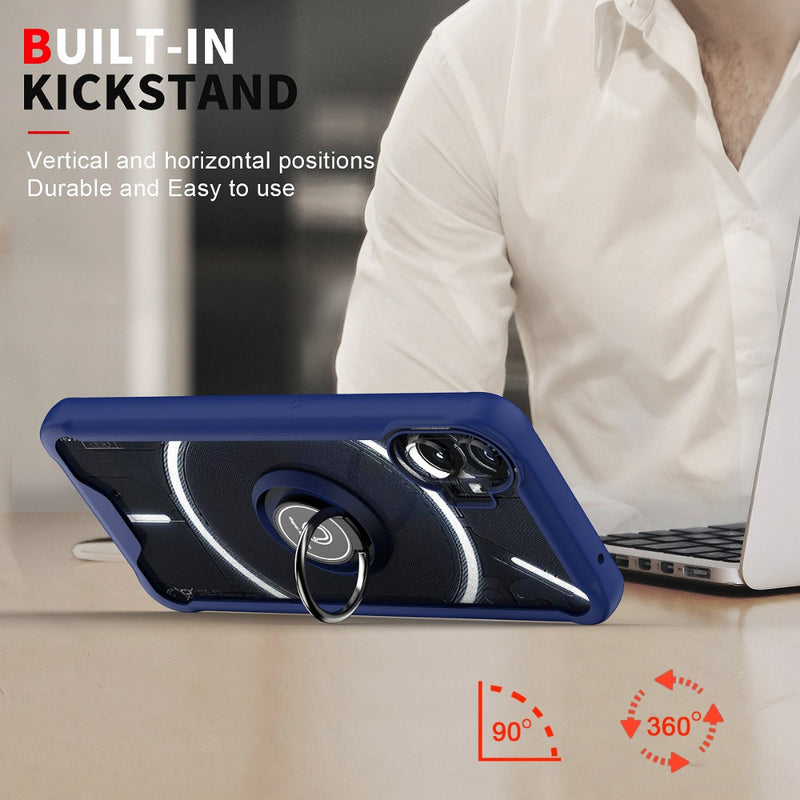 Load image into Gallery viewer, Nothing Phone (1) - Armor Matte Magnetic Ring Stand Case - Polar Tech Australia