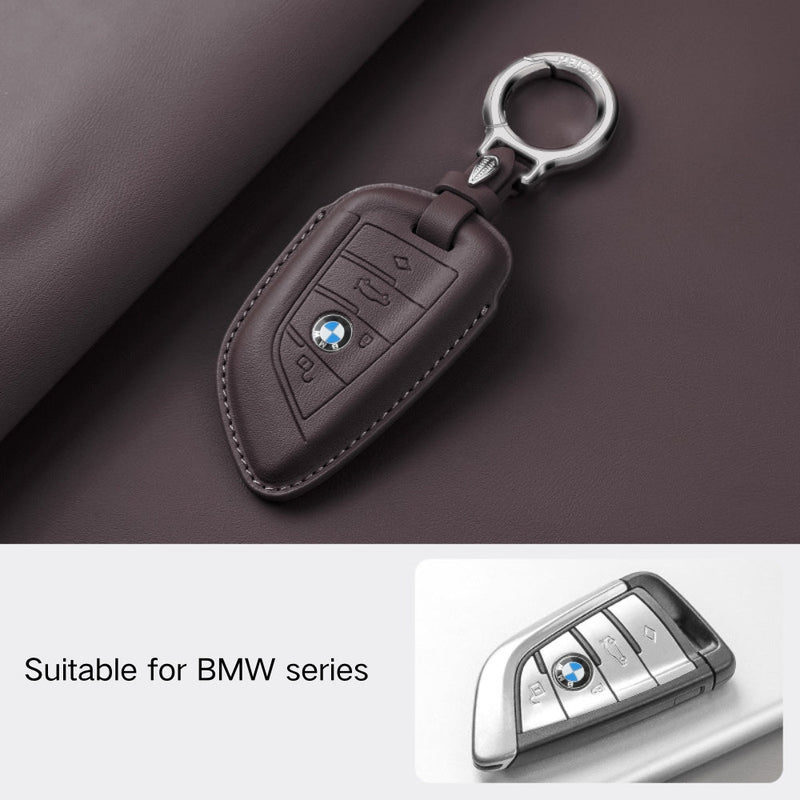 Load image into Gallery viewer, BMW Leather Car Key Fob Case Cover For 1, 2, 3, 5, 7 Series, X1, X3, X5, X6, X7, ix1, ix40, ix50, i8 - Polar Tech Australia