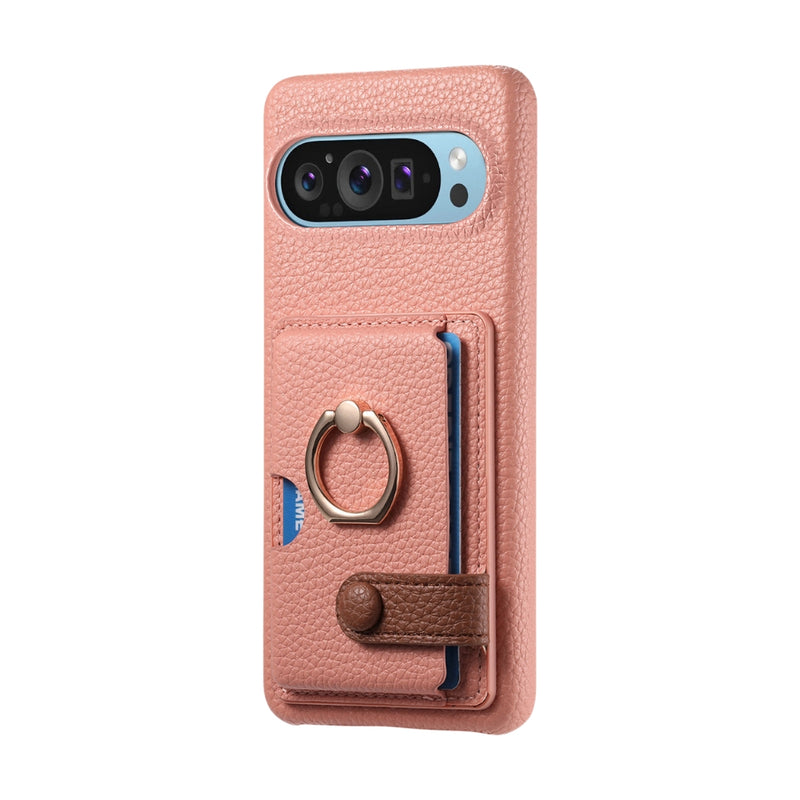 Load image into Gallery viewer, Google Pixel 10 / 10 Pro - Retro PU Leather Shockproof Phone Case with Ring Holder & Card Slot - Polar Tech Australia