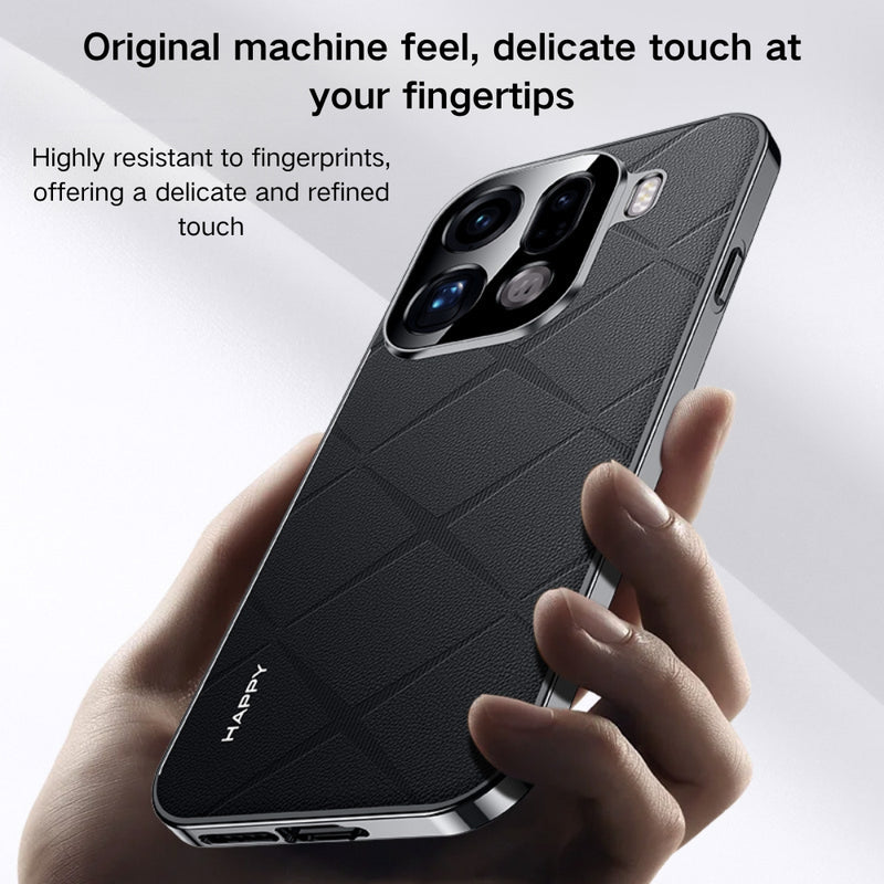 Load image into Gallery viewer, OPPO Find X9 Pro - Plain Leather PC Phone Case