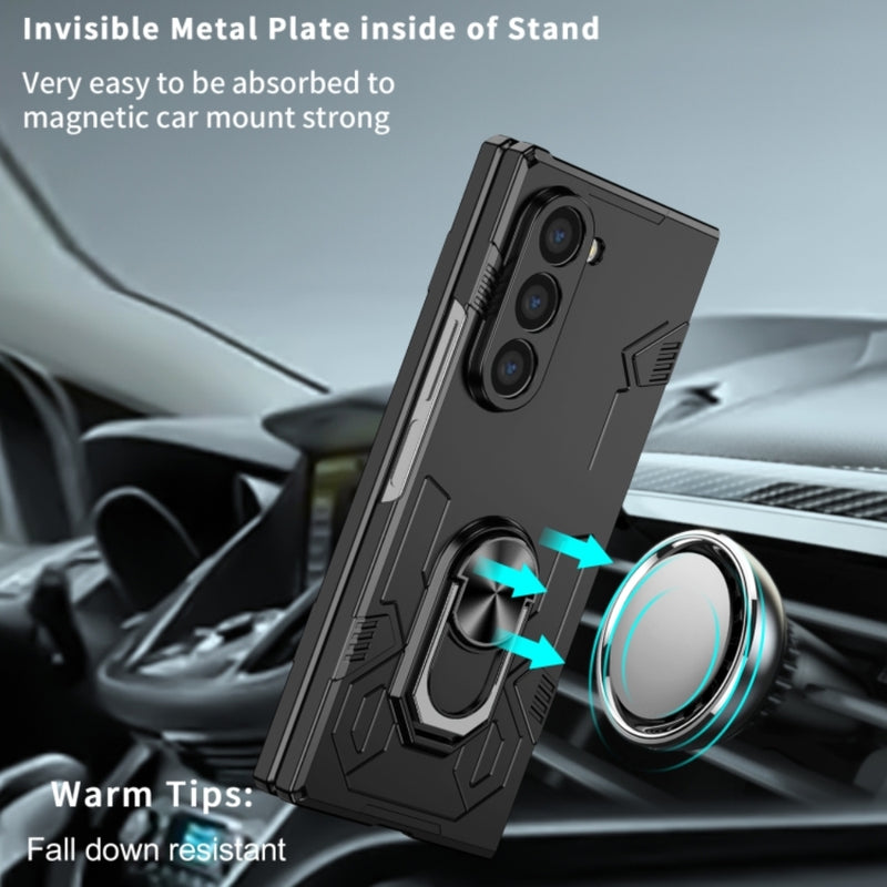 Cargue la imagen en el visor de la galería, Samsung Galaxy Z Fold 2 (SM-F916) - Shockproof Magnetic Ring Kickstand Case - Polar Tech Australia