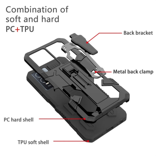 OPPO Reno7 4G (CPH2363) - Heavy Duty Dual Layer Armor Defender Silicone Kickstand Case - Polar Tech Australia