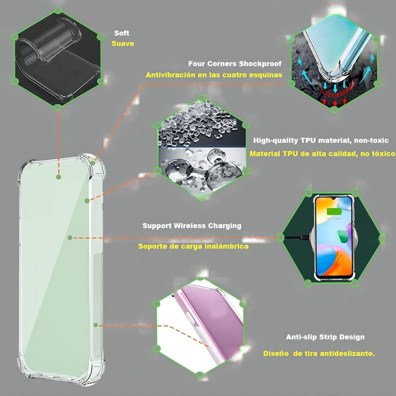 Load image into Gallery viewer, Motorola Moto One Vision - AirPillow Cushion Transparent Soft Clear TPU Four Corners Protective Case - Polar Tech Australia