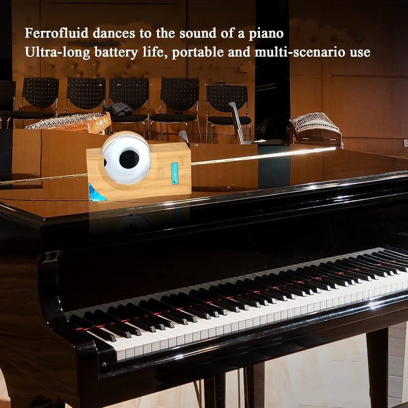 Load image into Gallery viewer, Dancing Ferrofluid Music Rhythm Lamp,Ferrofluid Speaker Music Mate,Ferrofluid Display Lamp,Magnet Liquid Toy,Desktop Decor,Teenager Gifts