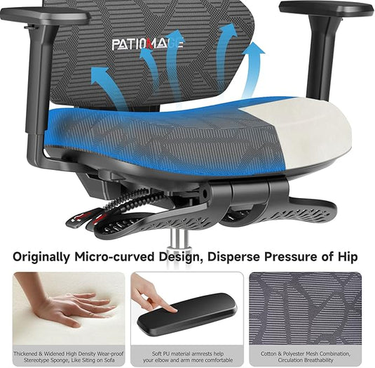 Breathing Mesh Ergonomic Gaming Chair Swivel Computer Office Chair - Polar Tech Australia