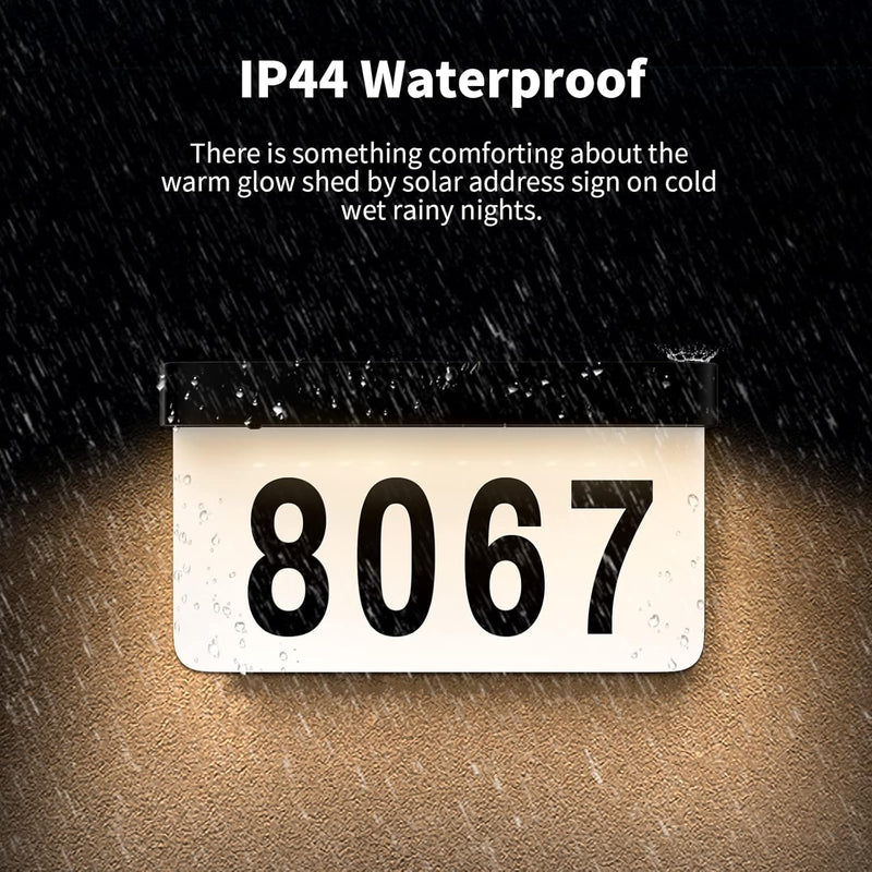 Cargue la imagen en el visor de la galería, Solar Charge & Battery Powered Address Sign LED Illuminated House Numbers Address LED Sign - Polar Tech Australia
