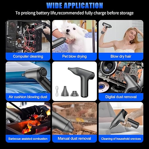 Load image into Gallery viewer, Relife E3 Electric Air Duster TURBO COOLER Rechargeable Portable Dust Cleaner Air Blower Cleaning - Polar Tech Australia