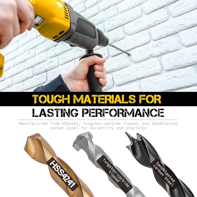 Chargez l'image dans la visionneuse de la galerie, Hi-Spec 63 in 1 Multi Steel Drill Bits & Screw Nut Driver Bit Set Drilling Metal, Wood, Brick & Concrete Accessories With Storage Case - Polar Tech Australia