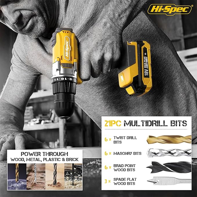 Chargez l'image dans la visionneuse de la galerie, Hi-Spec 63 in 1 Multi Steel Drill Bits & Screw Nut Driver Bit Set Drilling Metal, Wood, Brick & Concrete Accessories With Storage Case - Polar Tech Australia