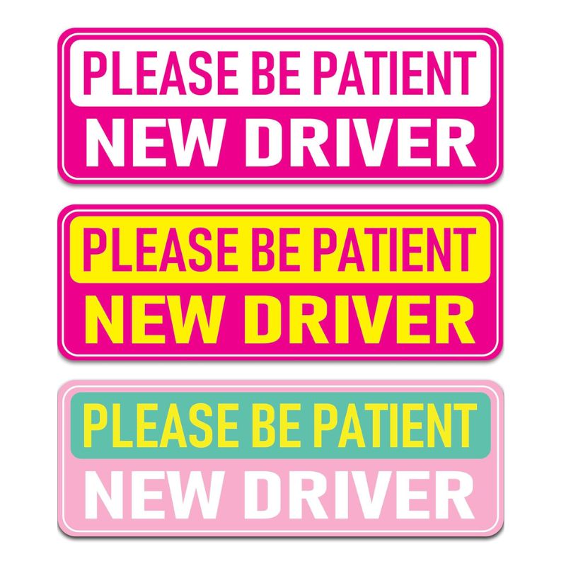 Cargue la imagen en el visor de la galería, Universal Magnetic New Driver Car Sign – Removable & Reusable Safety Sticker for Vehicles (3 Pack) - i-Station Mobile Phone & Electronic Device Repair and Accessories