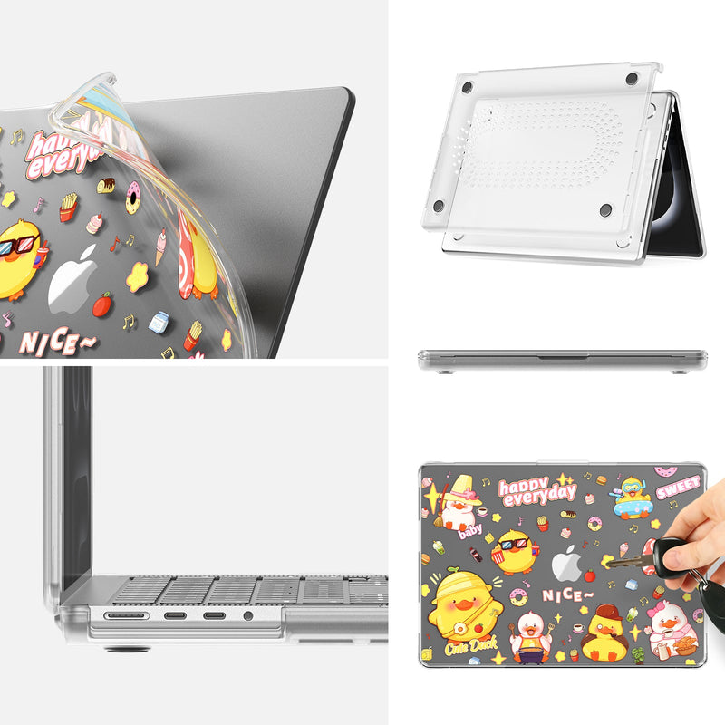 Load image into Gallery viewer, MacBook Air 13.6" 2025 (A3240) M4 - Cute Cartoon Transparent Shockproof & Slim Case - Polar Tech Australia