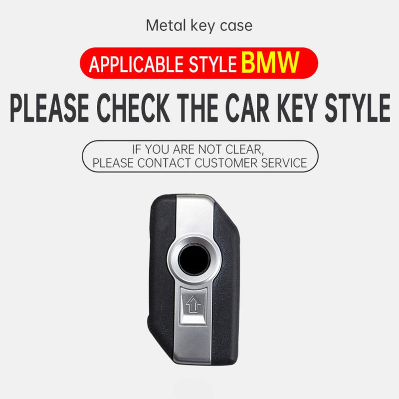 Load image into Gallery viewer, BMW Motorcycle Zinc Alloy + Leather Protection Car Key Fob Case Cover For R1200GS, R1250GS, R1200RT, K1600, K1600B - Polar Tech Australia