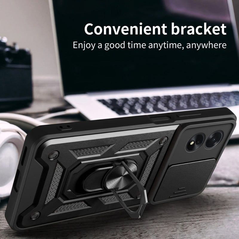 Load image into Gallery viewer, OPPO A98 5G (CPH2529) - Shockproof Armour Heavy Duty Phone Case with Ring Holder & Camera Protection - Polar Tech Australia