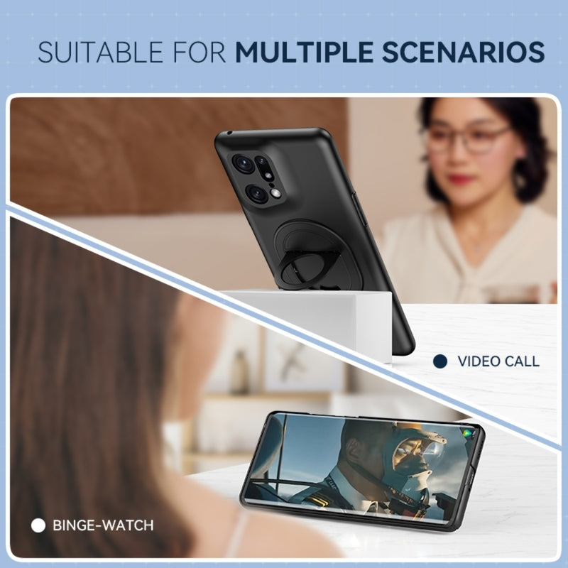 Cargue la imagen en el visor de la galería, OPPO Find X5/Pro - Magsafe Hidden Fold Holder Full Coverage Shockproof Phone Case - Polar Tech Australia