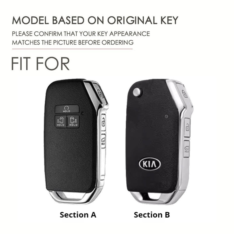 Load image into Gallery viewer, Kia Zinc Alloy Leather Car Key Protection Fob Case Cover For Sportage, Carnival, Sedona, K3, K4, K5 - Polar Tech Australia