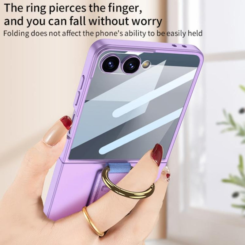 Cargue la imagen en el visor de la galería, Samsung Galaxy Z Flip7 5G - Integrated Ultrathin Shockproof Phone Case with Ring Wrist Strap - Polar Tech Australia
