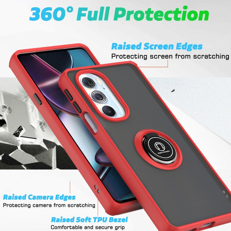Cargue la imagen en el visor de la galería, Motorola Moto G35 - Armor Matte Magnetic Ring Stand Case - Polar Tech Australia
